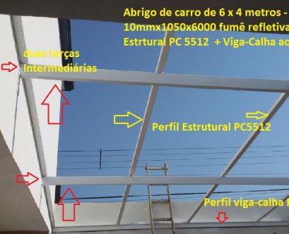 perfil estrutural de aluminio PC 4412 e PC-5512 com 3 metros Polysolution