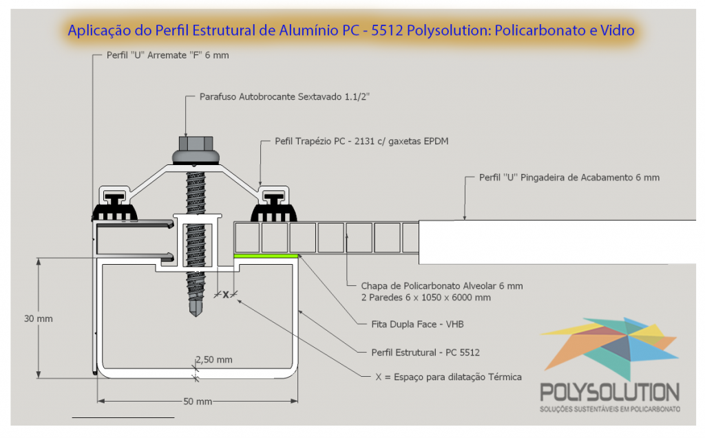 Cobertura De Policarbonato Ou Vidro Com Perfis De Aluminio Estruturais Auto Portantes Polysolution 9276