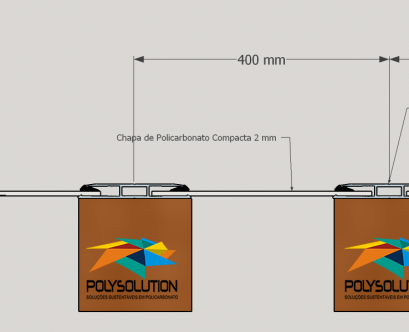 Perfil de aluminio H de 4mmx 6000 mm para pergolado de madeira POlysolution